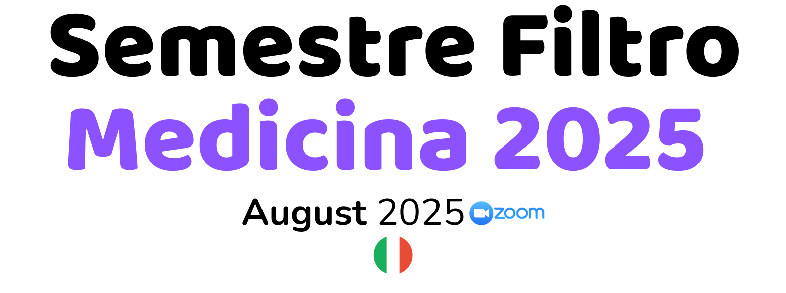 Semestre Filtro Medicina 2025 – Bootcamp Zoom di 1 Mese (Live)